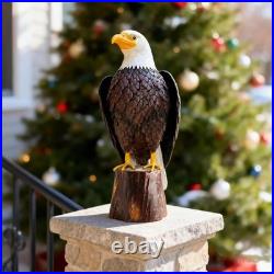 Lifelike Bald Eagle Metal Yard Art Perfect for Indoor & Outdoor Decoration