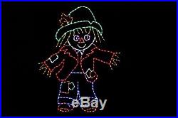 Lifesize Scarecrow Halloween LED light metal wire frame outdoor yard display