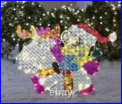 Lighted Minion Riding Unicorn Sculpture Outdoor Christmas Yard Decor Display NEW
