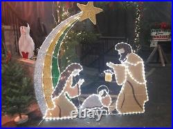 Lighted Nativity Scene Set Outdoor Christmas Yard Decoration New