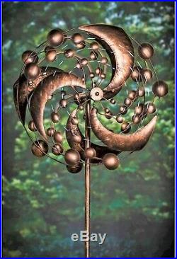 Lighted Wind Mill Spinner Lawn Kinetic Garden Decor Patio Stake Yard Sculpture