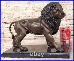 Lion Statue Garden Bronze Sculpture Outdoor Lawn Decoration Home Patio Artwork