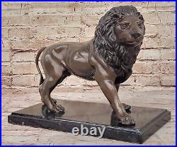 Lion Statue Garden Bronze Sculpture Outdoor Lawn Decoration Home Patio Artwork