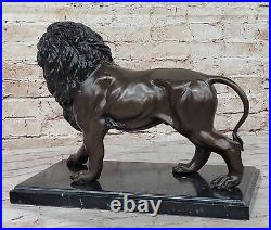 Lion Statue Garden Bronze Sculpture Outdoor Lawn Decoration Home Patio Artwork