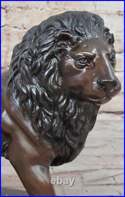 Lion Statue Garden Bronze Sculpture Outdoor Lawn Decoration Home Patio Artwork