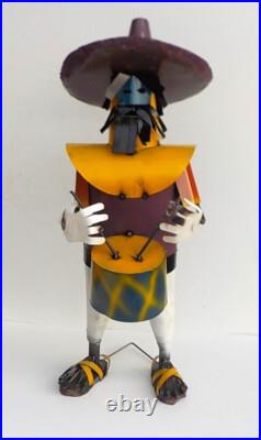 METAL ART MARIACHI SCULPTURE 33 TALL YARD ART MUSICIAN With DRUM