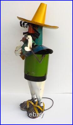 METAL ART MARIACHI SCULPTURE 33 TALL YARD ART MUSICIAN With FIDDLE VIOLIN