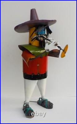 METAL ART MARIACHI SCULPTURE 33 TALL YARD ART MUSICIAN With HORN