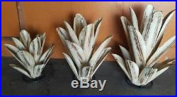 METAL YARD ART AGAVE CACTUS SCULPTURE Set of 3 Mother's Day Gift Metal Agave