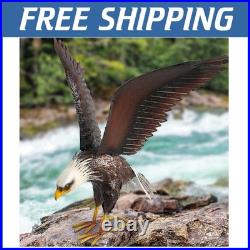 Majestic Bald Eagle Metal Outdoor Statue