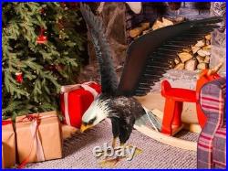 Majestic Bald Eagle Metal Outdoor Statue