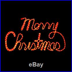 Merry Christmas Outdoor LED Rope Light Sign Yard Art Holiday Display Decoration