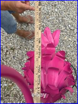 Metal Art 53.5 Tall PINK FLAMINGO Statue Yard Ornament Garden Decor (Mexico)