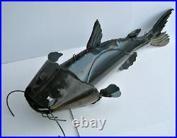 Metal Art Catfish Sculpture Animal Figure 48 Long