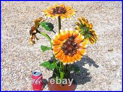 Metal Art garden Flower Sunflower sculpture, Junk Iron Art, 2