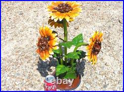 Metal Art garden Flower Sunflower sculpture, Junk Iron Art, 2