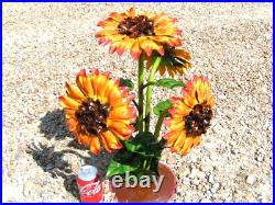Metal Art garden Flower Sunflower sculpture, Junk Iron Art, 4