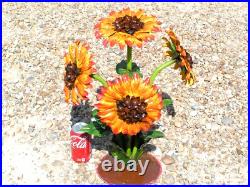 Metal Art garden Flower Sunflower sculpture, Junk Iron Art, 4
