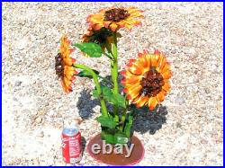 Metal Art garden Flower Sunflower sculpture, Junk Iron Art, 4