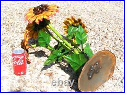 Metal Art garden Flower Sunflower sculpture, Junk Iron Art, 4