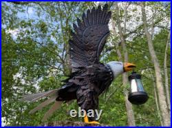 Metal Bald Eagle Large Outdoor Statues, Yard Decorations Outdoor Garden Sculpture