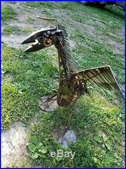 Metal Bird Art Yard Sculpture by Artist