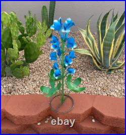 Metal Bluebonnet Flower Yard Art Garden Decor
