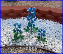 Metal Bluebonnet Flower Yard Art Garden Decor