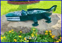 Metal Crocodile Alligator Swamp Yard Art Garden Decor