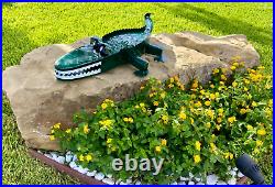 Metal Crocodile Alligator Swamp Yard Art Garden Decor