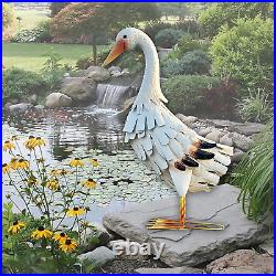 Metal Duck Statue for Indoor Outdoor Yard Art Sculpture Porch Patio Decoration