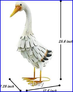 Metal Duck Statue for Indoor Outdoor Yard Art Sculpture Porch Patio Decoration