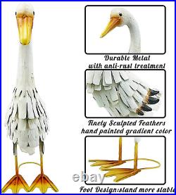 Metal Duck Statue for Indoor Outdoor Yard Art Sculpture Porch Patio Decoration