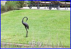 Metal Female Crane Garden Statue Yard Sculpture Art Figurine Outdoor Home Decor