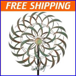 Metal Garden Wind Sculpture 85 Green Outdoor Art