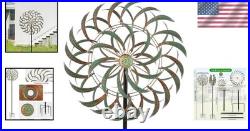 Metal Garden Wind Sculpture 85 Green Outdoor Art