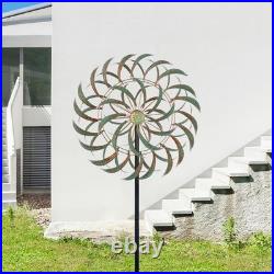 Metal Garden Wind Sculpture 85 Green Outdoor Art