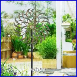 Metal Garden Wind Sculpture 85 Green Outdoor Art