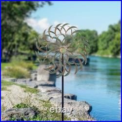 Metal Garden Wind Sculpture 85 Green Outdoor Art