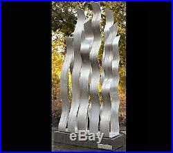Metal Outdoor Indoor Aluminum Industrial Lawn Yard Art Sculpture Silver Modern
