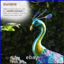 Metal Peacock Garden Decor Sculpture Yard Lawn Patio Art Home Statue Ornament