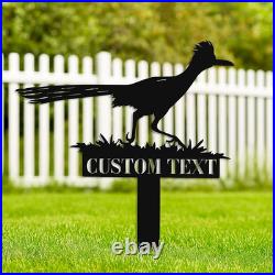 Metal Roadrunner Sign, Handmade Yard Art, Southwest Bird Sculpture, Garden Decor