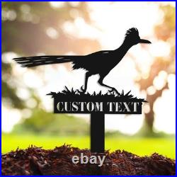 Metal Roadrunner Sign, Handmade Yard Art, Southwest Bird Sculpture, Garden Decor