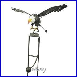 Metal Rocking Yard Art Heavy-Duty Outdoor Wind Sculpture Decor for Lawn