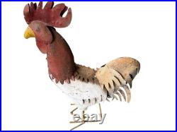 Metal Rooster Garden Art Rustic Farmhouse Yard Decor Outdoor Sculpture