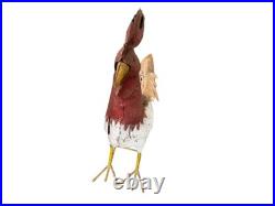 Metal Rooster Garden Art Rustic Farmhouse Yard Decor Outdoor Sculpture