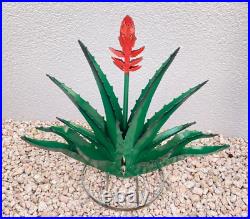 Metal Wide Agave Cactus Handmade Yard Art Garden Decor Landscape Sculpture