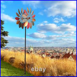 Metal Wind Spinner Outdoor Kinetic Wind Sculptures 63 Garden Windmill Yard Art