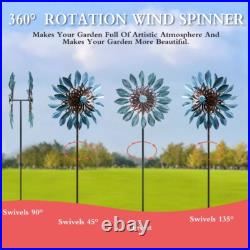 Metal Wind Spinner for Garden Yard Kinetic Windmill Outdoor Decoration Sculpture