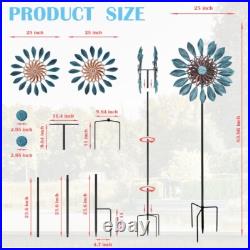 Metal Wind Spinner for Garden Yard Kinetic Windmill Outdoor Decoration Sculpture